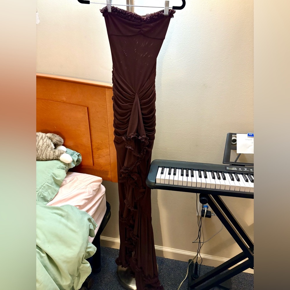 White Fox Boutique Brown Maxi Dress